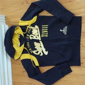 Superbowl Zipped up Hoodie Sweatshirt. Size Small